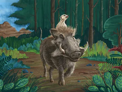 Timon & Pumbaa ❤️ illustration ipad pro lion king procreate procreate app pumbaa timon