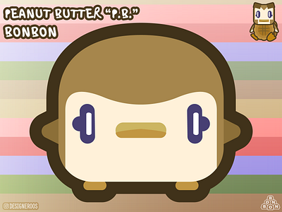 Peanut Butter Bonbon! 2d 2d art 2d character art brown character character design characterdesign characters characters design design designeroos dessert kawaii kawaii art peanut butter penguin penguins vector vector art