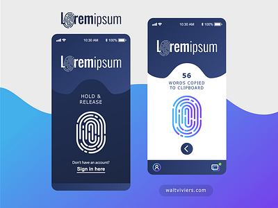 Lorem Ipsum Generator App app branding creative direction design graphic design icon illustrator logo mockup typography ui ux vector