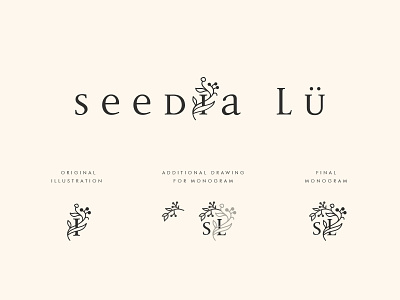 Logo concept for an organic cosmetics brand beauty branding color cosmetic design fashion flower flower illustration illustration logo monogram pink typography