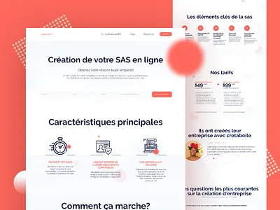 The platform of entrepreneurs | Landing page app branding business business card create create logo creative design entrepreneurs grow your business interface landing page ui web