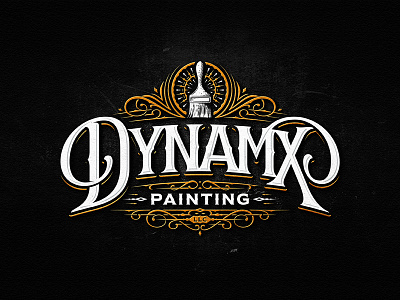 Dynamx Painting LLC custom dalibass drawing hand drawn lettering logo logotype painting sketch typography vintage