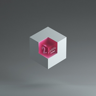 dribbblecube 3d c4d cube draft invite logo redshift sss