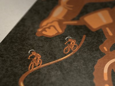 Hardcore 24 Race Poster grungy illustration lighting lights mountain bike nightime poster race raw singletrack