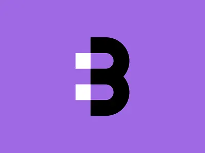 Logo B bitcoin crypto latter latter b logo typography logo