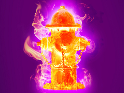 "Burning fire hydrant" burning fire fireart fireworks hydrant illustration photoshop security