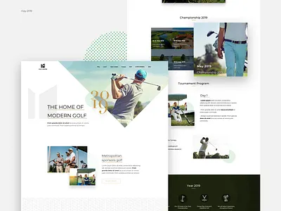 Metropolitan Golf business clean dailyui design golf hero image luxury design minimal modern photo style web