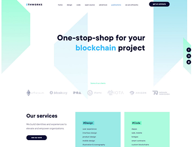 EthWorks - New website animation blockchain branding crypto design ethereum landing principle ui web