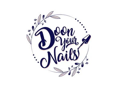 Doon Your Nails brand brand design brand identity branding design flat identity logo logotype typography vector