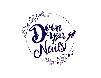 Doon Your Nails brand brand design brand identity branding design flat identity logo logotype typography vector