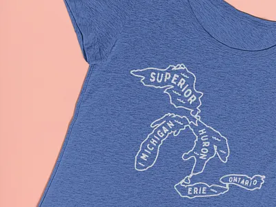 The Great Lakes beach great lakes lake erie lake huron lake michigan lake ontario lake superior midwest sticker tshirt upnorth vacation