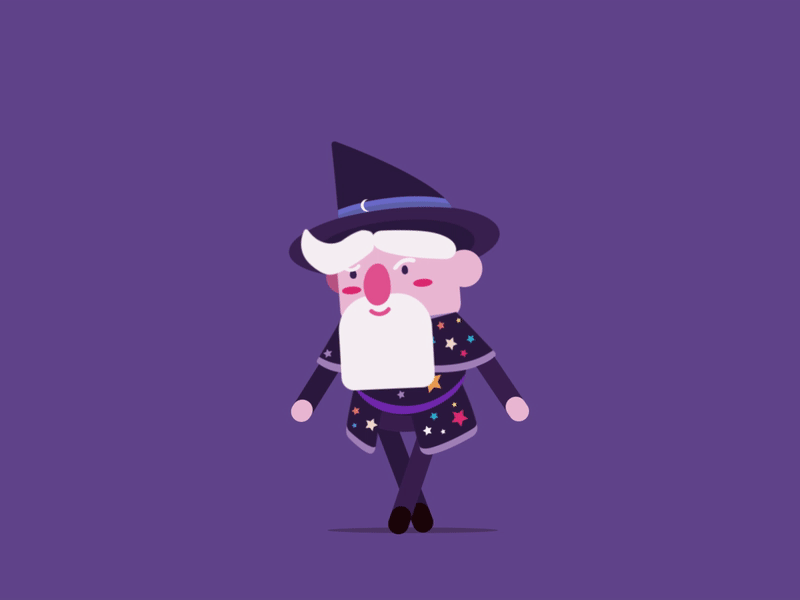 Fabulous Wizard aftereffects animated gif animation character character animation character rig fantasy flatdesign illustration illustrator mike moon motion motion design motiongraphics rise star tutorial witch wizard