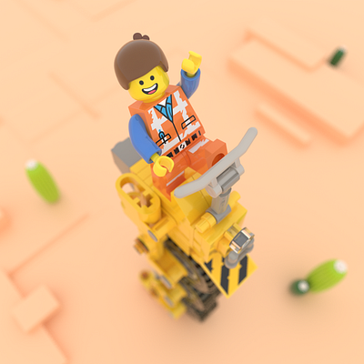 Emmet's Tricycle 3d 3d modeling c4d character cinema 4d hello lego toy tricycle