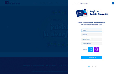 Farmacia Benavides clean design form mexico register register form tech ui ui ux ux web website