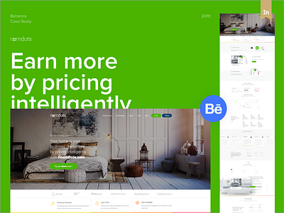 RoomDots.com Behance Award airbnb booking design hotel interface room social ui ux web