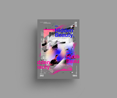 Hidden Beauty abstract adobe art collage collageart color gradient design helvetica illustration love nature photoshop poster posterdesign summer swiss type typography vector