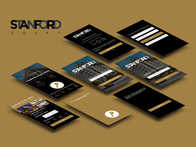 Stanford Court Hotel Open Key UI app app ui branding design logo typography ui ui design ux