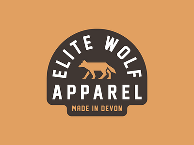 Elite Wolf Apparel badge branding design iconography illustration lettering lockup logo logotype typography