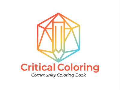 Critical Coloring White Bg gradients illustrator lines logo logo redesign