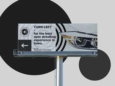 Detailing Dynamics | Rebranding - Application application automotive banner banner ad brand design branding car circle design detail hoarding identity logo mockup