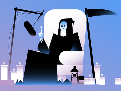 Spotify for Podcast animation design grimreaper illustration podcast spotify