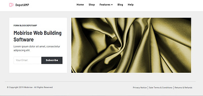 Mobirise Web Building Software — Form Block DepotAMP bootstrap design mobile responsive software webdesign webdevelopment website website builder website maker