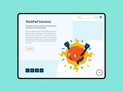 Thinkpad Ipad Landing Page Design animation app branding clean design icon identity illustration ios lettering logo minimal mobile type typography ui ux vector web website