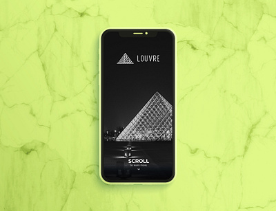 The Louvre Logo Concept (Mobile) black branding bright design mobile mockup redesign sketch sketch app typography ui ux design uidesign ux web web design webdesigner