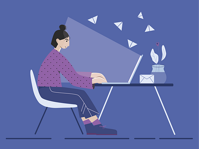 comp web flat illustration minimal vector web website