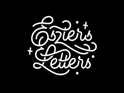 Eszter's Letters logo black and white brand design branding bw cursive handlettering handwriting homwork italic letterhead lettering letters logo logo design logotype monoline monoline script script type typography