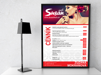 Price list - Susan nails branding design flat nails price list ui