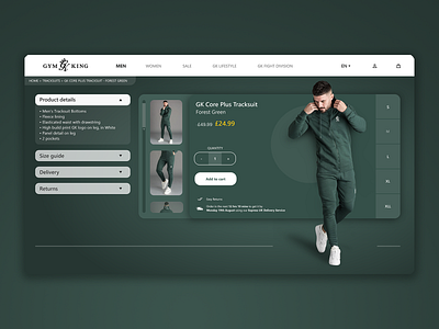 Gym King design gradient green gym gymking madewithadobexd sport ui webdesign