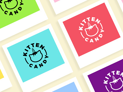 Kitten Candy brand and identity branding creative design icon logo ux