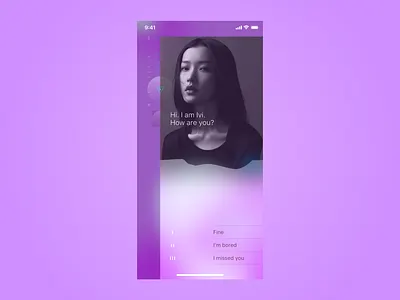 AI iVi adobexd ai app application artificial intelligence deconstructivism deconstructivism in digital futurism futuristic game gradient trivia ui xddailycreativechallenge