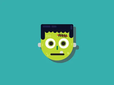 Frankenstein design flat icon illustration vector