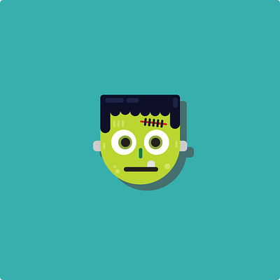 Frankenstein design flat icon illustration vector