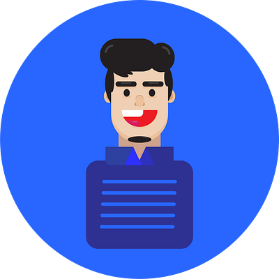 Me? 😄🤣 art artwork avatar avatardesign beginner blue branding design dribbble flat flatart icon illustration ilustrator logo personal vector