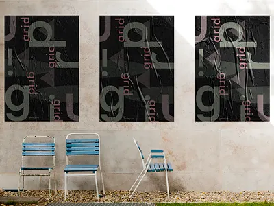 Grid Poster Urban Poster Mock up