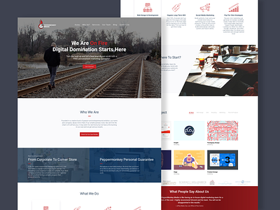 Peppermonkey Media - Website agency concept creative homepage landing landing page marketing ui