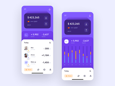 Banking App app application bank bank app banking colorful colors design finance inspiration ios mobile mobile ui ui ui design uiux ux