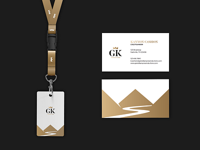 Grand Kanyon Productions 🎶 brand branding businesscard design designer digital design digital designer event grand graphic design icon identity lanyard logo logo deisgn mockup productions type typography vector