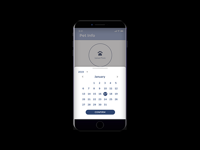 iPhone 8 Date Picker app design interface sketch ui ux