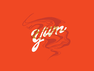 Yum branding illustration lettering smoke