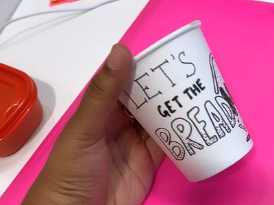 Get the bread blackandwhite coffee cup doodles handlettering illustration typography