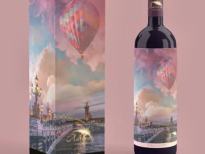 Balloon Wine Label Mockup composite image illustrator design logo photoshop