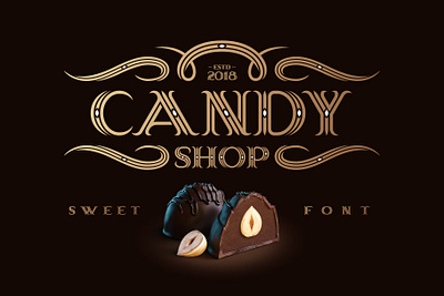 Candy Shop Font abc alphabet art decorative design element font illustration letter modern retro set style symbol text type typeface typeset typography vector