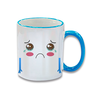 Sad cup advertising pet flat design pet photoshop poster