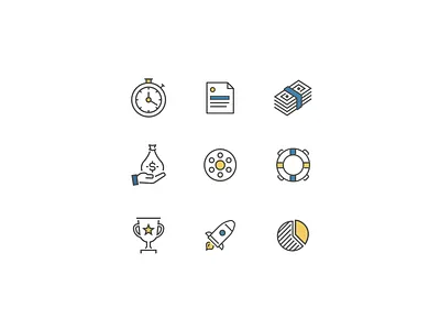 Icon Set: Fundera adobe illustrator brand and identity branding design icon icon set vector