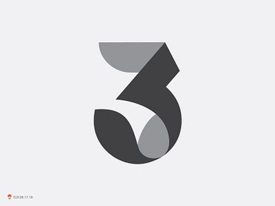 3 logo mark number symbol typography