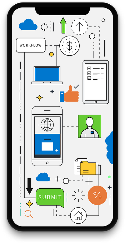 Work Flow Mobile App agency app austin austin designer austin texas chuckmcquilkin design designer illustration inmotion sluice ui ux workflow workflows